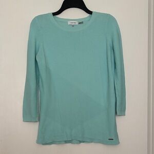 Calvin Klein Women’s Aqua Knit Crewneck Top